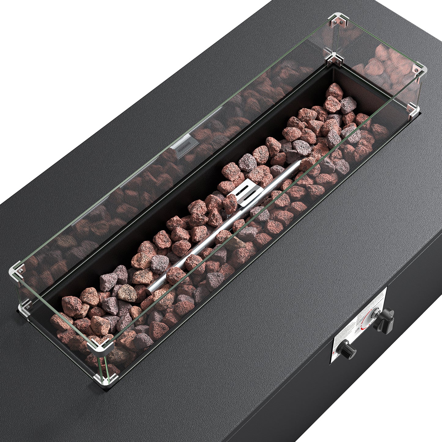 Outdoor Cozy Retreat: 8PC Set with Glider Loveseat, Swivel & Rocking Chairs, Side Tables, Split Fire Pit, NDS Series