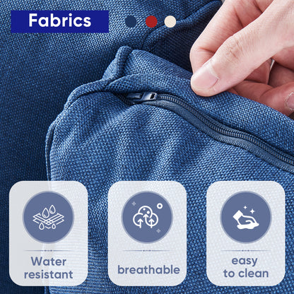 Outdoor Cozy Retreat: 8PC Set with Glider Loveseat, Swivel & Rocking Chairs, Side Tables, Split Fire Pit, NDS Series