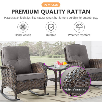 Outdoor Cozy Retreat: 8PC Set with Glider Loveseat, Swivel & Rocking Chairs, Side Tables, Split Fire Pit, NDS Series