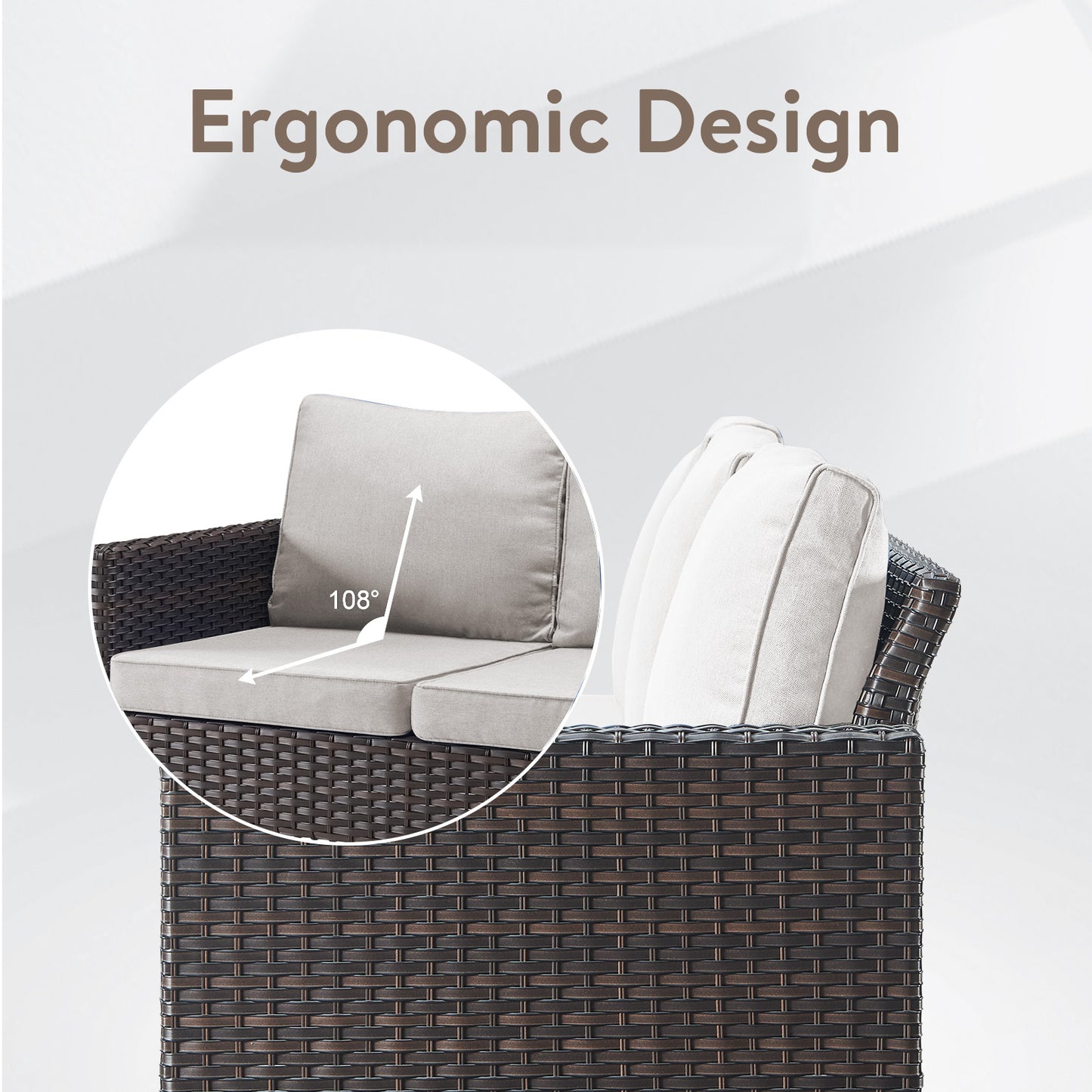 10-Piece Wicker Patio Furniture Set with 41" Fire Pit Table, 55,000 BTU – Outdoor Conversation Set with Corner Sofa, Ottomans & Side Table, GRS Series