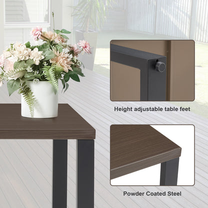 Patio Conversation Set with Fire Pit Table – Outdoor Sectional Set with Storage Box, Ottoman & Side Table, GRS Series