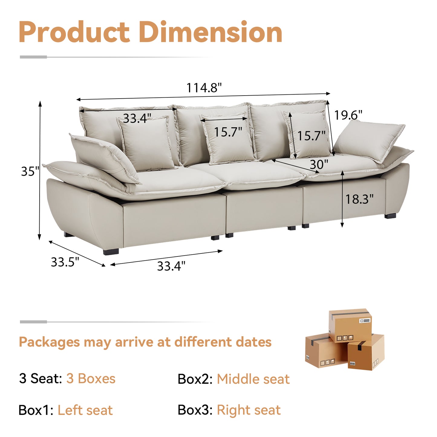 Save 50% - 114" Modular L-Shaped Sectional Sofa, Comfy Deep Seat Sleeper Sofa Bed, Cloud Couch with Thickened Sponge & Removable Covers