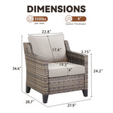 Belord 2-piece patio chairs set with all-weather wicker and thick cushions, ideal for outdoor seating and relaxation.