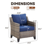 Belord 2-piece patio chairs set with all-weather wicker and thick cushions, perfect for outdoor seating and relaxation.