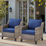 Belord 2-piece patio chairs set with all-weather wicker and thick cushions, ideal for outdoor seating and relaxation.