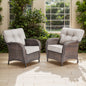 Premium Outdoor Patio Chairs (Set of 2) – Wide T-Back Design & 5" Thick Cushions, T Series