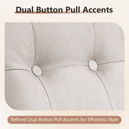 7-Piece Premium Patio Furniture Set with Rocking Swivel Chairs, Sofa, Large Coffee Table & 5'' Thick Cushions, T Series