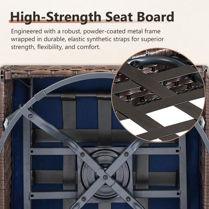 7-Piece Premium Patio Furniture Set with Rocking Swivel Chairs, Sofa, Large Coffee Table & 5'' Thick Cushions, T Series