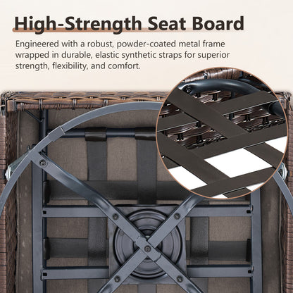 7-Piece Premium Patio Furniture Set with Rocking Swivel Chairs, Sofa, Large Coffee Table & 5'' Thick Cushions, T Series