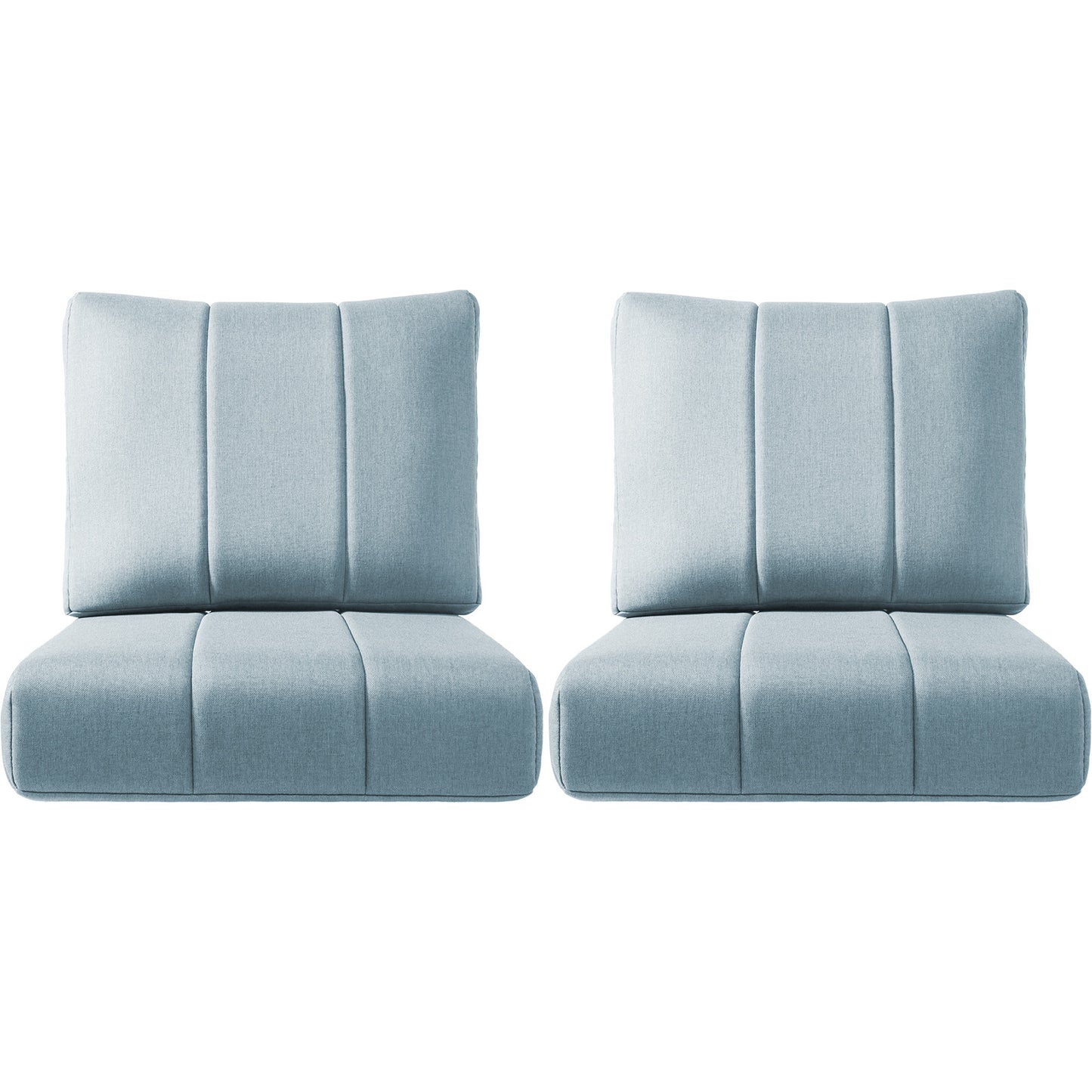 Luxury Outdoor Seat Cushions – Set of 2, 24"x24"x6" Water-Resistant Patio Chair Cushions for Rattan, Dining, Rocker & Sectional Seating