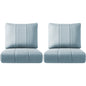 Luxury Outdoor Seat Cushions – Set of 2, 24"x24"x6" Water-Resistant Patio Chair Cushions for Rattan, Dining, Rocker & Sectional Seating