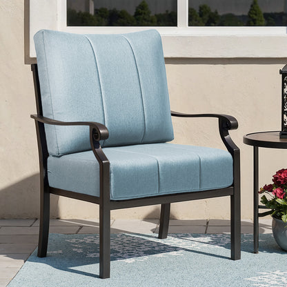 Luxury 6" Thick Outdoor Seat Cushion – 24"x24" Water-Resistant Patio Chair Cushion for Rattan & Sectional Seating