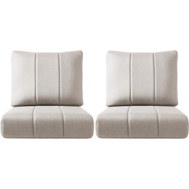 Belord luxury outdoor seat cushions set of 2, 24x24x6-inch water-resistant patio chair and sofa cushions on rattan furniture.