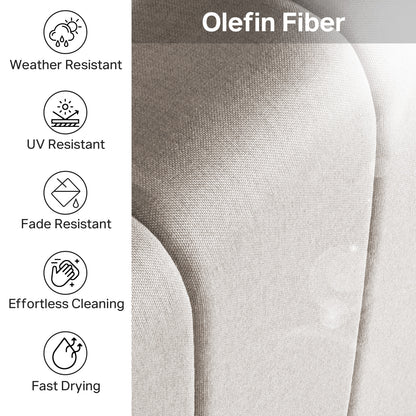 Luxury 6" Thick Outdoor Seat Cushion – 24"x24" Water-Resistant Patio Chair Cushion for Rattan & Sectional Seating