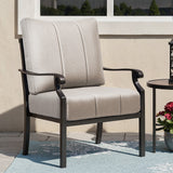 Set of six Belord luxury outdoor seat cushions, 24x24x6 inch water-resistant patio cushions for rattan chairs and outdoor seating.