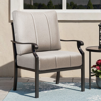 Luxury 6" Thick Outdoor Seat Cushion – 24"x24" Water-Resistant Patio Chair Cushion for Rattan & Sectional Seating