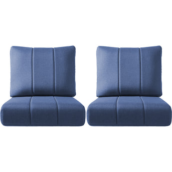 Belord luxury outdoor chair and sofa cushions set of 2, 24x24x6-inch water-resistant patio cushions on rattan and sectional seating