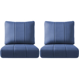 Belord luxury outdoor chair and sofa cushions set of 2, 24x24x6-inch water-resistant patio cushions on rattan and sectional seating