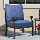 Set of six Belord outdoor seat cushions, 24x24x6 inches, water-resistant patio cushions for rattan chairs and outdoor seating.