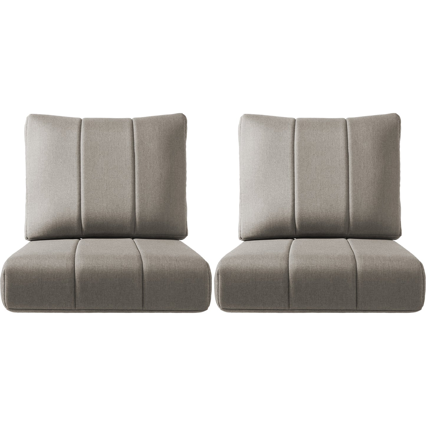 Luxury Outdoor Seat Cushions – Set of 2, 24"x24"x6" Water-Resistant Patio Chair Cushions for Rattan, Dining, Rocker & Sectional Seating