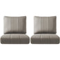 Luxury Outdoor Seat Cushions – Set of 2, 24"x24"x6" Water-Resistant Patio Chair Cushions for Rattan, Dining, Rocker & Sectional Seating