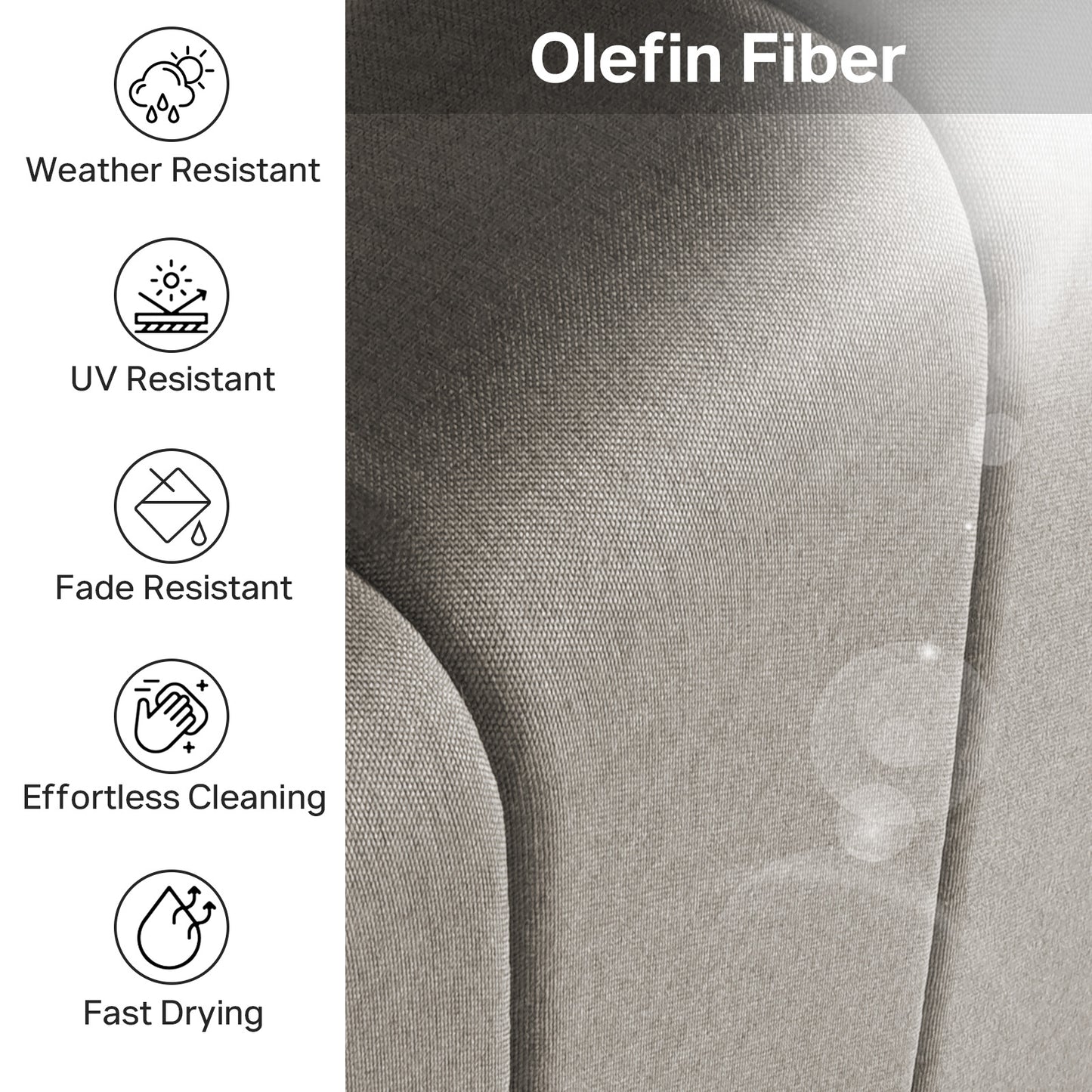 Luxury 6" Thick Outdoor Seat Cushion – 24"x24" Water-Resistant Patio Chair Cushion for Rattan & Sectional Seating