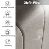 Set of 6 Belord luxury outdoor chair cushions, 24x24x6 inches, water-resistant patio cushions for rattan chairs and outdoor seating
