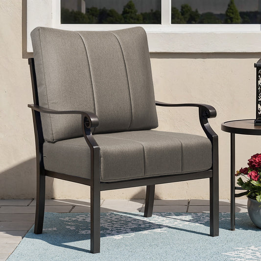 Luxury Patio Seat Cushion Set of 5 – 24"x24"x6" Water-Resistant Cushions for Patio Chairs, Sofas & Outdoor Sectionals