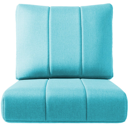 Luxury 6" Thick Outdoor Seat Cushion – 24"x24" Water-Resistant Patio Chair Cushion for Rattan & Sectional Seating