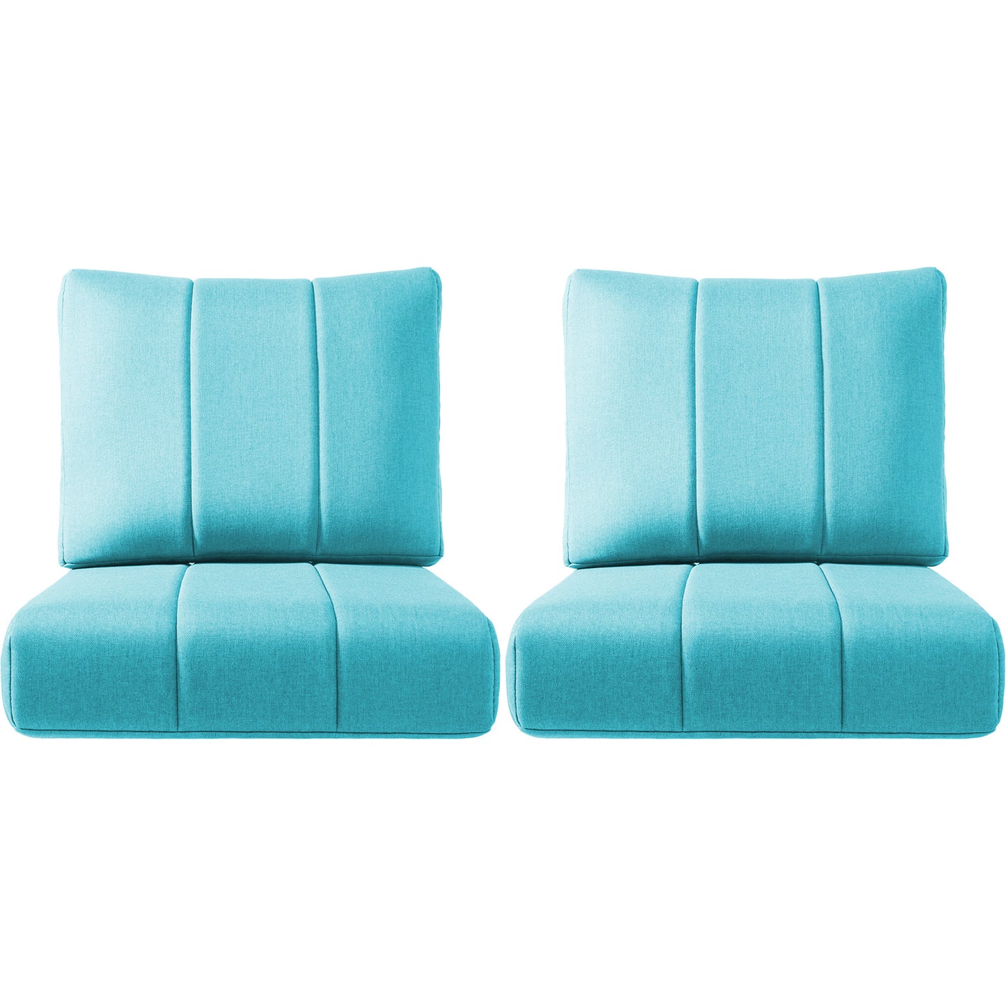 Luxury Outdoor Seat Cushions – Set of 2, 24"x24"x6" Water-Resistant Patio Chair Cushions for Rattan, Dining, Rocker & Sectional Seating