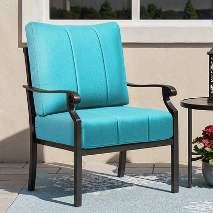 Luxury 6" Thick Outdoor Seat Cushion – 24"x24" Water-Resistant Patio Chair Cushion for Rattan & Sectional Seating