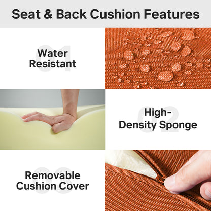 Luxury 6" Thick Outdoor Seat Cushion – 24"x24" Water-Resistant Patio Chair Cushion for Rattan & Sectional Seating