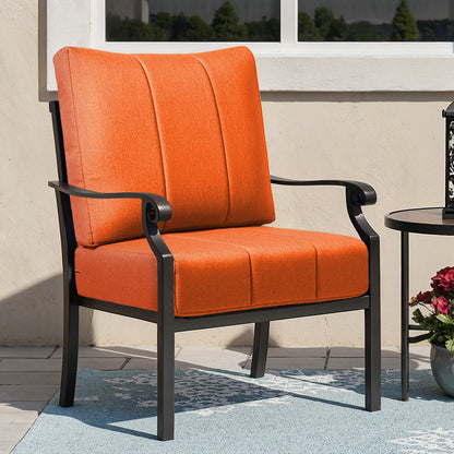 Luxury 6" Thick Outdoor Seat Cushion – 24"x24" Water-Resistant Patio Chair Cushion for Rattan & Sectional Seating