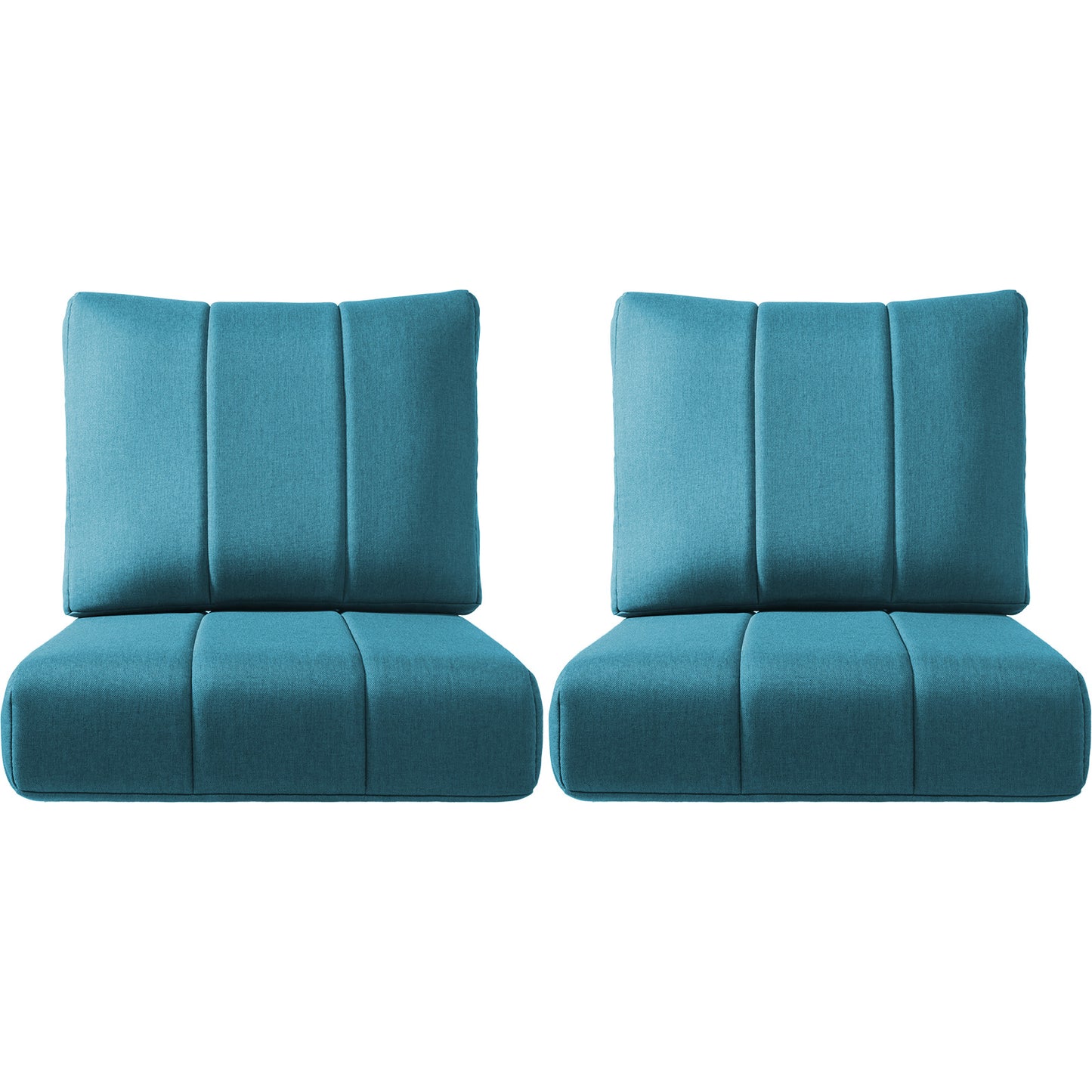 Luxury Outdoor Seat Cushions – Set of 2, 24"x24"x6" Water-Resistant Patio Chair Cushions for Rattan, Dining, Rocker & Sectional Seating