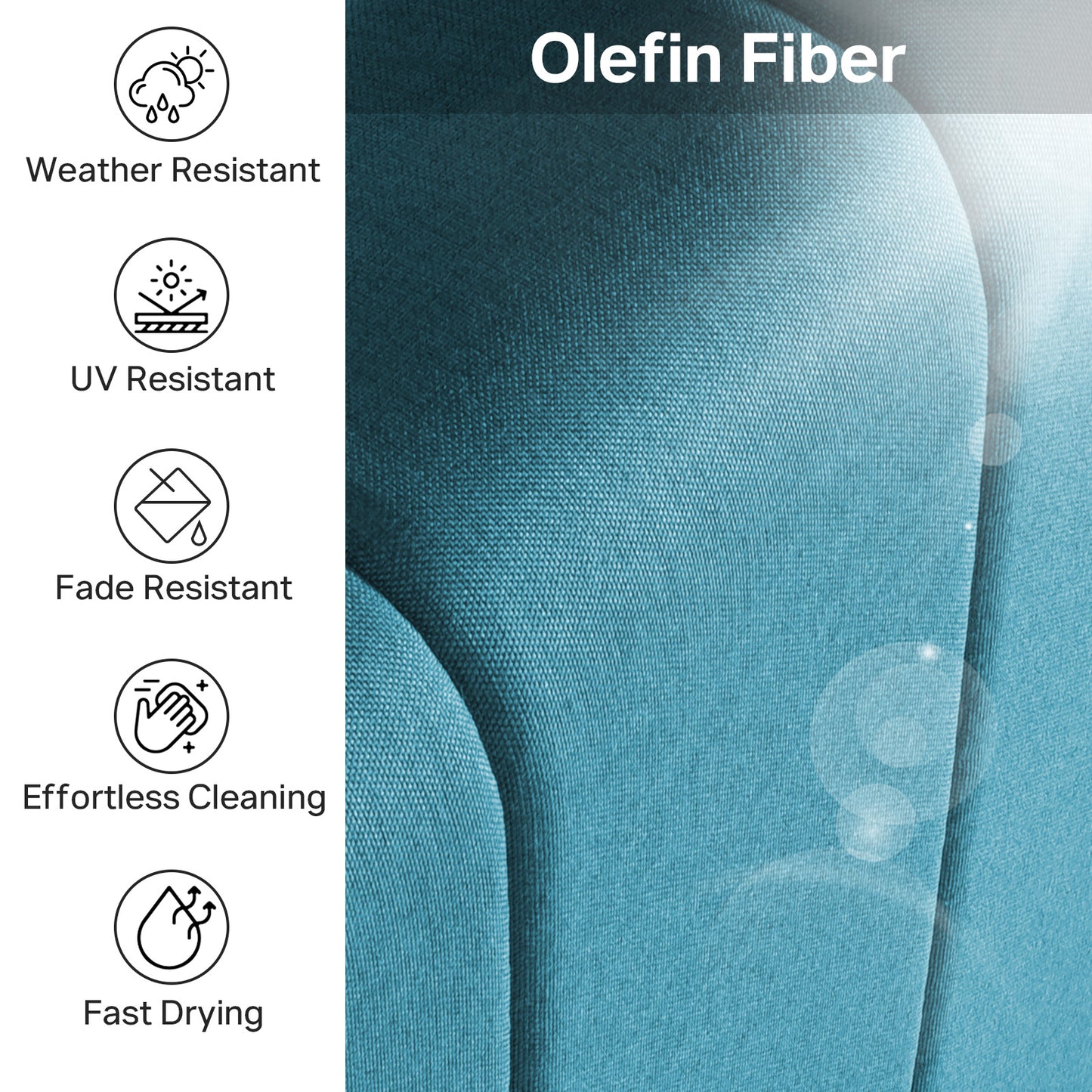 Luxury 6" Thick Outdoor Seat Cushion – 24"x24" Water-Resistant Patio Chair Cushion for Rattan & Sectional Seating