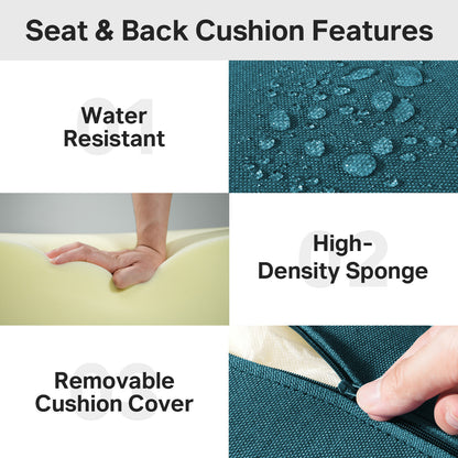 Luxury 6" Thick Outdoor Seat Cushion – 24"x24" Water-Resistant Patio Chair Cushion for Rattan & Sectional Seating