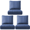 Set of three Belord outdoor seat cushions, 24x24x6 inches, water-resistant patio chair cushions for outdoor seating and patio furniture.