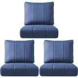 Set of three Belord outdoor seat cushions, 24x24x6 inches, water-resistant patio chair cushions for outdoor seating and patio furniture.