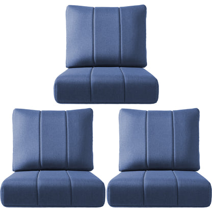 Luxury Outdoor Seat Cushion (3 Pack) – 24"x24"x6" Water-Resistant Patio Chair Cushion for Patio & Outdoor Seating