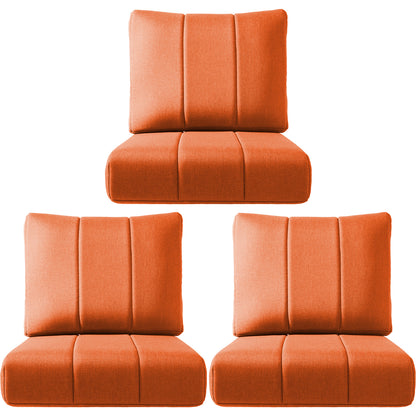 Luxury Outdoor Seat Cushion (3 Pack) – 24"x24"x6" Water-Resistant Patio Chair Cushion for Patio & Outdoor Seating