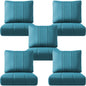 Luxury Patio Seat Cushion Set of 5 – 24"x24"x6" Water-Resistant Cushions for Patio Chairs, Sofas & Outdoor Sectionals