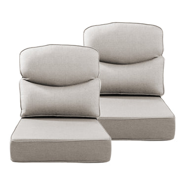 Belord patio deep seat cushion, 6-inch thick, 24x24 inches, olefin fabric with removable cover in vibrant color options.