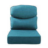 Belord patio deep seat cushion with 6-inch thickness, 24x24 inches, Olefin fabric cover, shown with removable cover in a natural setting.