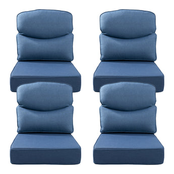Belord patio deep seat cushion with 6-inch thickness, 24x24 inches, olefin fabric, removable cover, available in multiple colors.