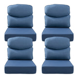 Belord patio deep seat cushion with 6-inch thickness, 24x24 inches, olefin fabric, removable cover, available in multiple colors.