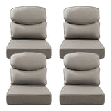 Belord patio deep seat cushion, 6-inch thick, 24x24 inches, olefin fabric with removable cover in blue color.