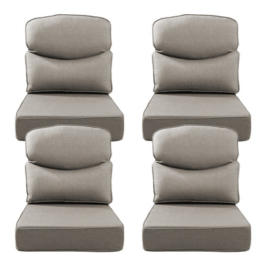 Belord patio deep seat cushion, 6-inch thick, 24x24 inches, olefin fabric with removable cover in blue color.