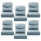 Belord patio deep seat cushion, 6-inch thick, 24x24 inches, olefin fabric with removable cover in various colors.