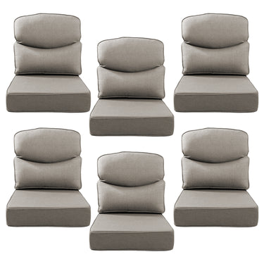 Belord patio deep seat cushion with 6-inch thickness, 24x24 inches, olefin fabric, removable cover in vibrant color options.