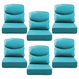 Belord patio deep seat cushion with 6-inch thickness, 24x24 inches, olefin fabric, removable cover in various colors